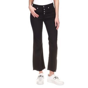 MICHAEL Michael Kors High Rise Flared Frayed-Hem Cropped Jeans, NWT, Szs 0,12,16